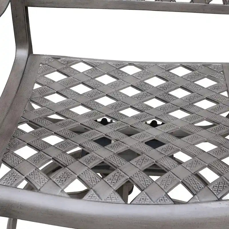 Fauteuil à bascule pivotant Ventura en fonte d'aluminium avec coussin (Lot de 2)