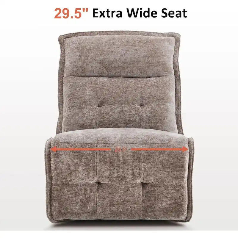 Fauteuil inclinable électrique sans accoudoirs avec ports USB, 3,5 po de dégagement mural, pour salon, ALR01