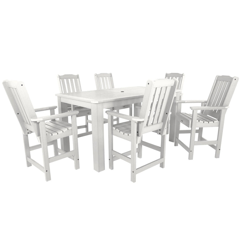 Ensemble de salle à manger d'extérieur 7 pièces Lehigh - Table 42 x 72, hauteur comptoir