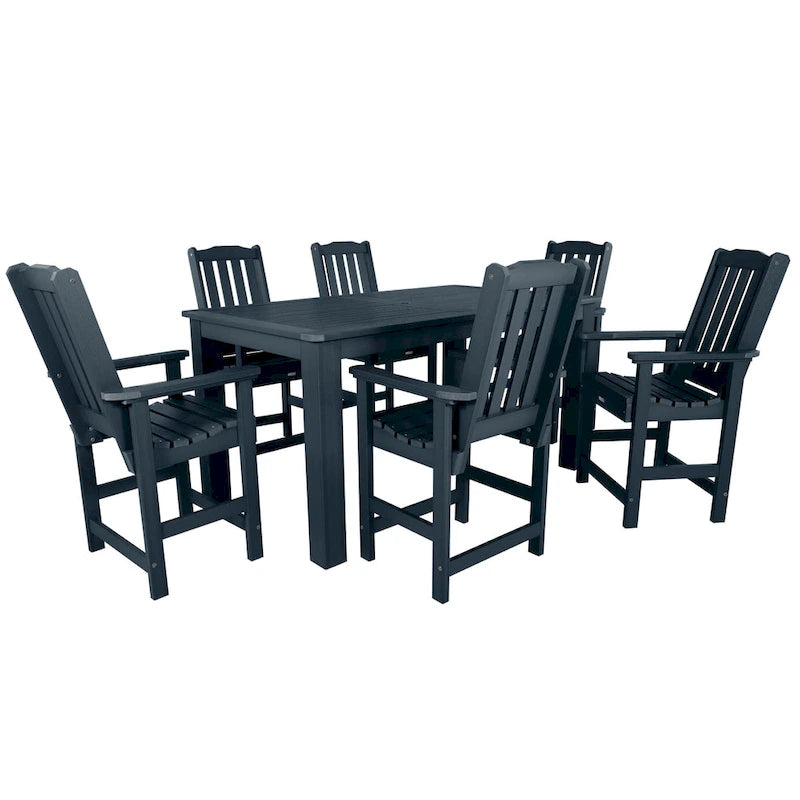 Ensemble de salle à manger d'extérieur 7 pièces Lehigh - Table 42 x 72, hauteur comptoir