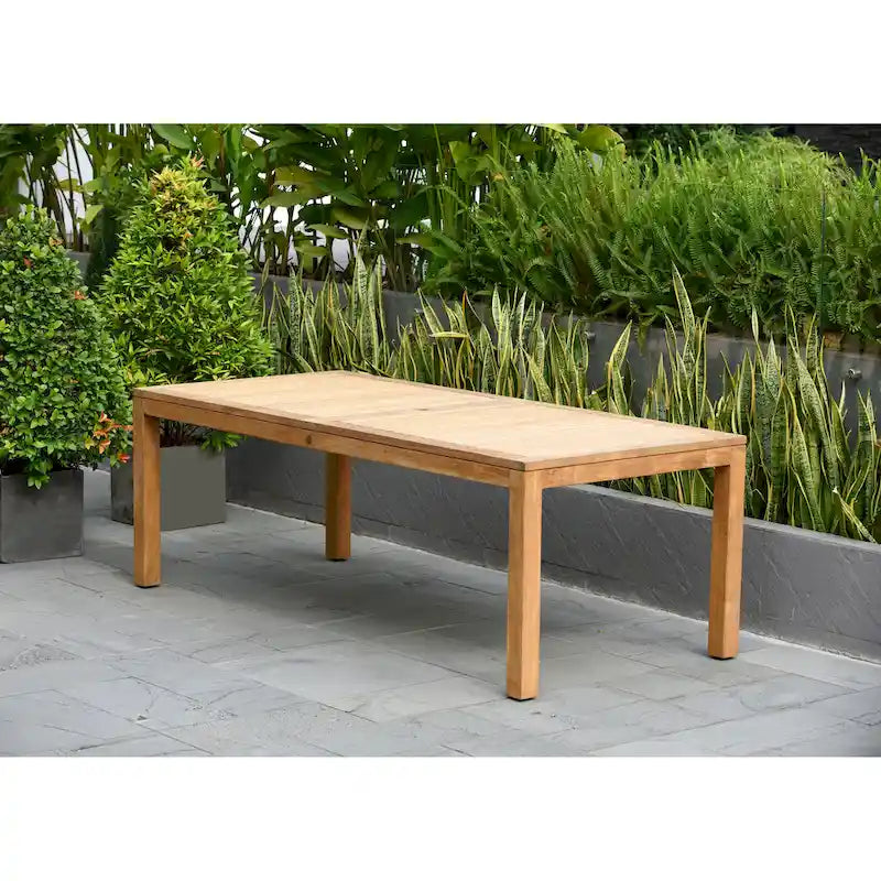 Ensemble de salle à manger d'extérieur Amazonia Teak 9 pièces en bois Luna - 9 pièces