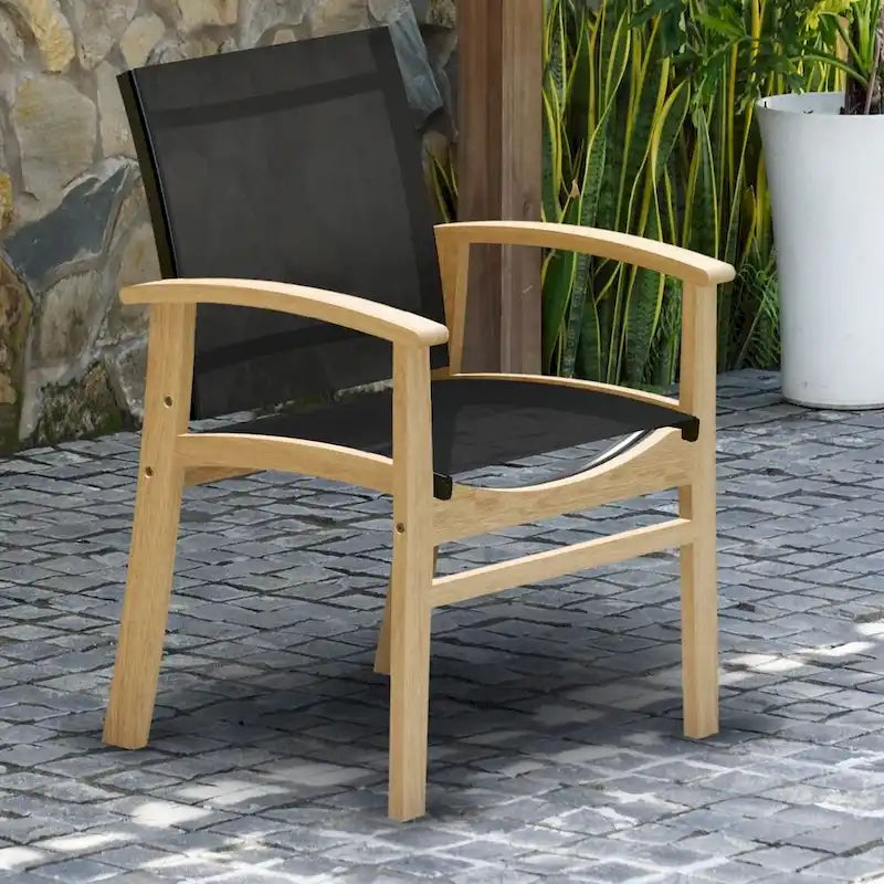Ensemble de salle à manger d'extérieur Amazonia Teak 9 pièces en bois Luna - 9 pièces