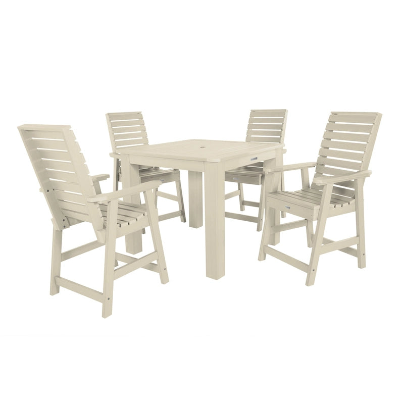 Ensemble repas d'extérieur 5 pièces hauteur comptoir Weatherly