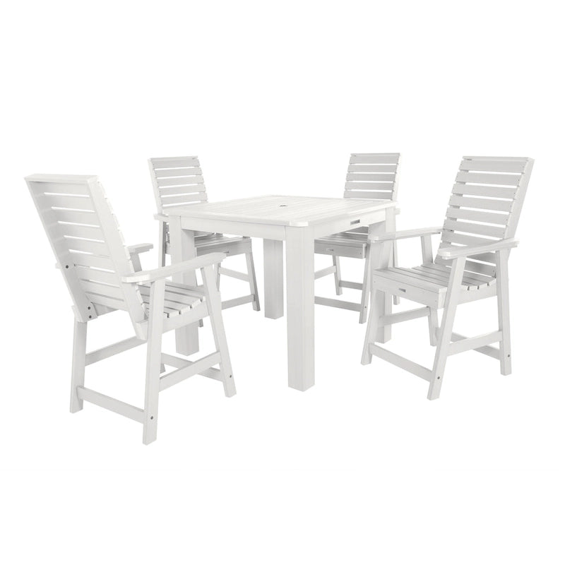 Ensemble repas d'extérieur 5 pièces hauteur comptoir Weatherly