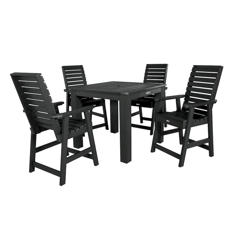 Ensemble repas d'extérieur 5 pièces hauteur comptoir Weatherly