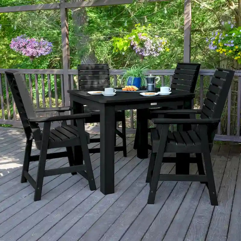 Ensemble repas d'extérieur 5 pièces hauteur comptoir Weatherly