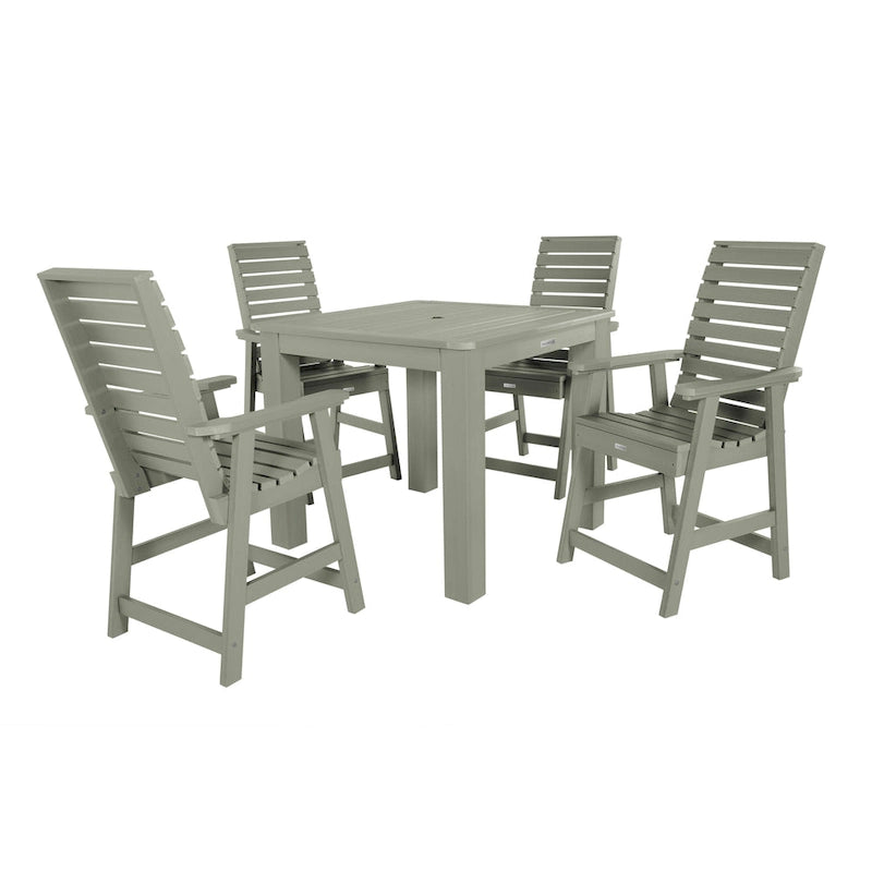 Ensemble repas d'extérieur 5 pièces hauteur comptoir Weatherly