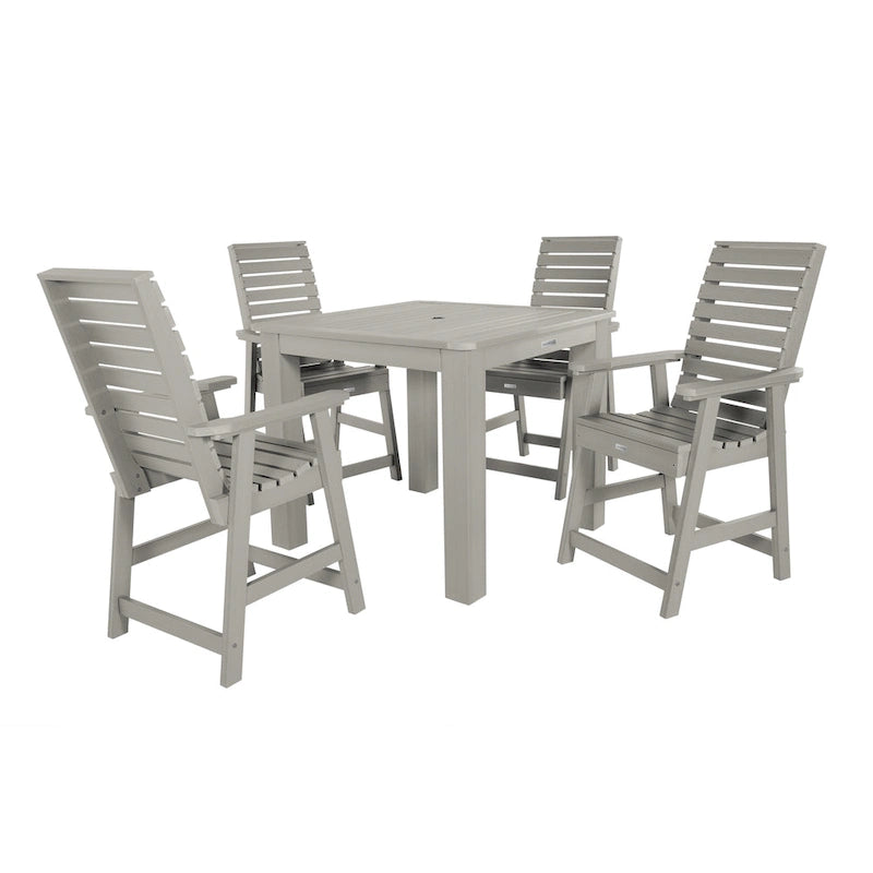 Ensemble repas d'extérieur 5 pièces hauteur comptoir Weatherly