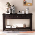 Armoire de rangement d'appoint Buffet en bois avec poignées en métal pour couloir, entrée, salon, chambre à coucher