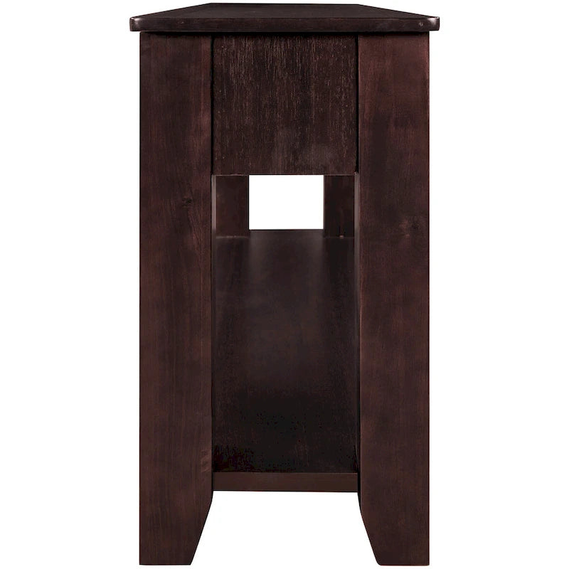 Armoire de rangement d'appoint Buffet en bois avec poignées en métal pour couloir, entrée, salon, chambre à coucher