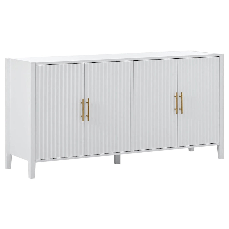 Armoire de rangement d'appoint Buffet en bois avec poignées en métal pour couloir, entrée, salon, chambre à coucher