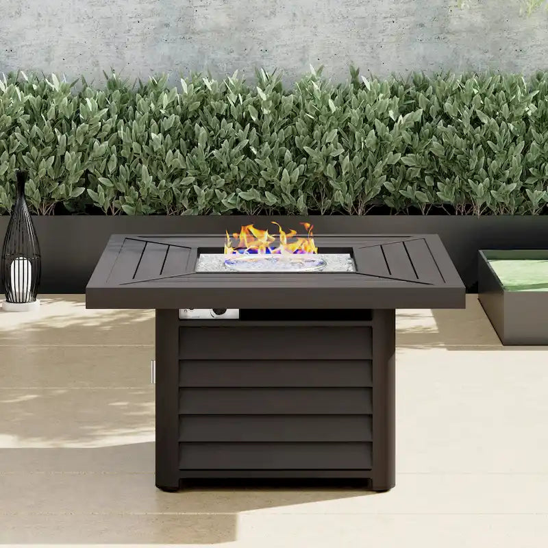 Ensemble de meubles de patio sectionnels Corvus Trey en osier tressé 13 pièces avec table brasero