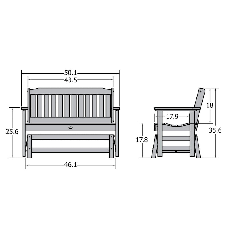 Banc de jardin à bascule HIGHWOOD Lehigh