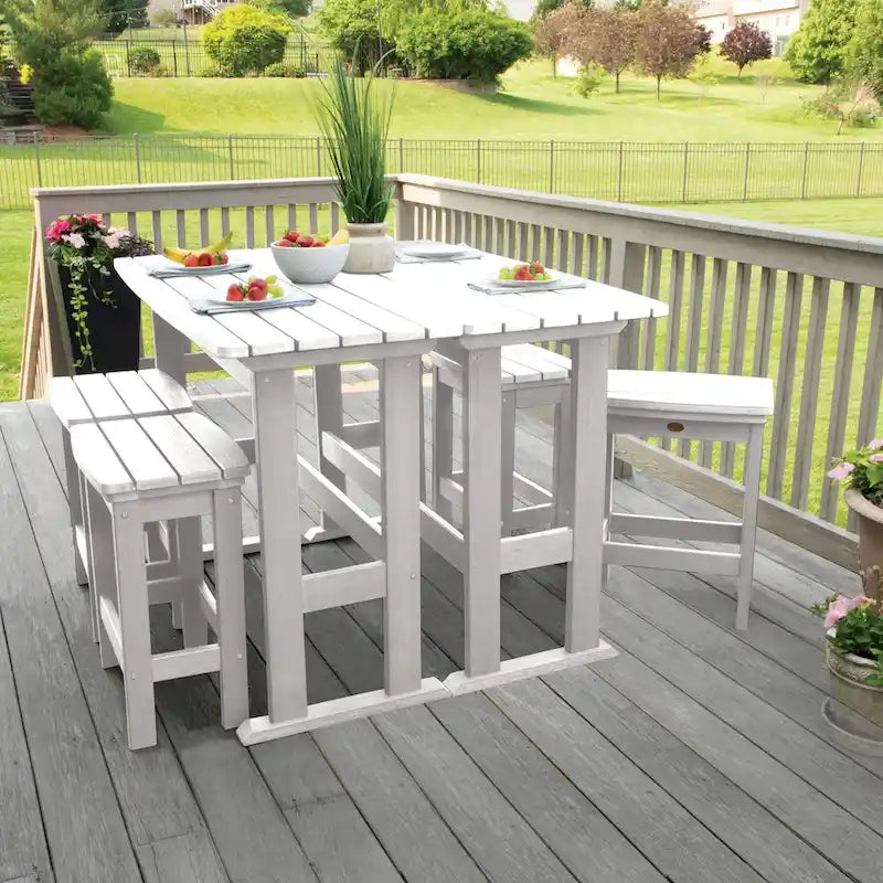 Ensemble de balcon d'extérieur 6 pièces Lehigh - Hauteur comptoir