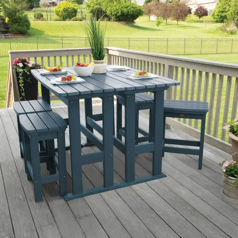 Ensemble de balcon d'extérieur 6 pièces Lehigh - Hauteur comptoir