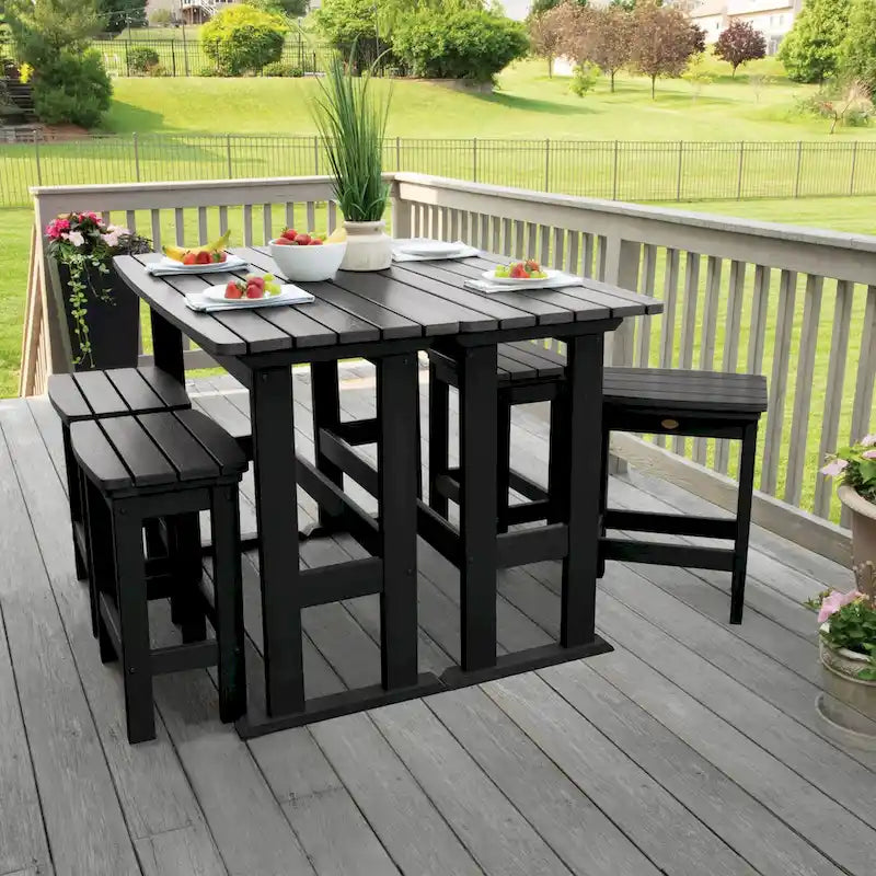 Ensemble de balcon d'extérieur 6 pièces Lehigh - Hauteur comptoir