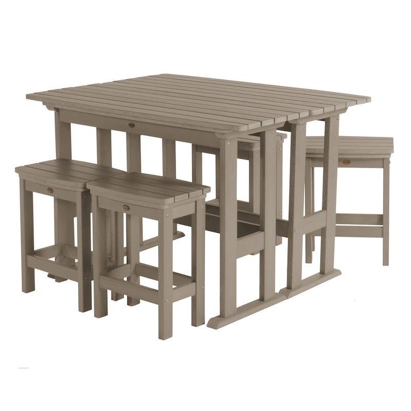 Ensemble de balcon d'extérieur 6 pièces Lehigh - Hauteur comptoir