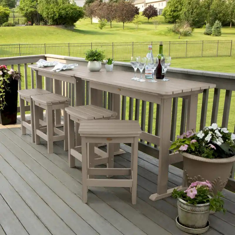 Ensemble de balcon d'extérieur 6 pièces Lehigh - Hauteur comptoir