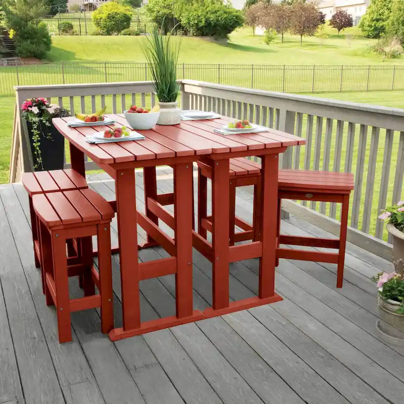 Ensemble de balcon d'extérieur 6 pièces Lehigh - Hauteur comptoir