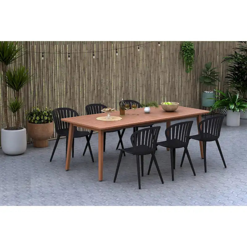 Ensemble de salle à manger d'extérieur Jenther en bois FSC Amazonia