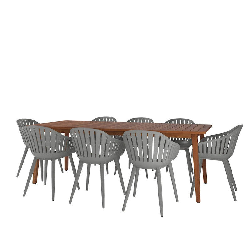 Ensemble de salle à manger Jenther d'extérieur en bois FSC Amazonia