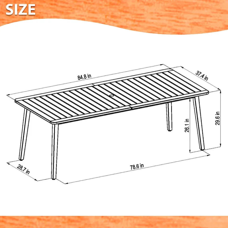 Ensemble de salle à manger Jenther d'extérieur en bois FSC Amazonia