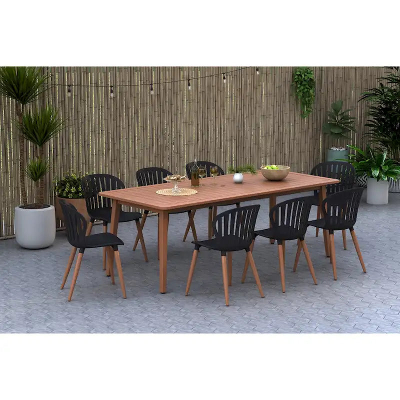 Ensemble de salle à manger Jenther d'extérieur en bois FSC Amazonia