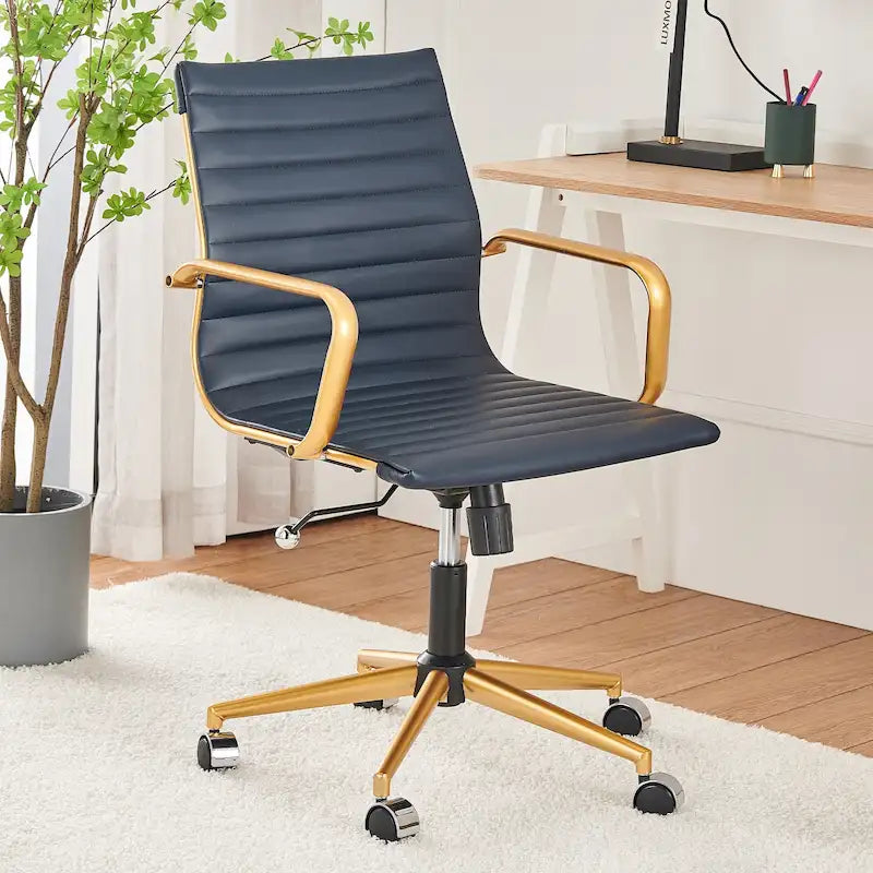 Chaise de bureau informatique côtelée