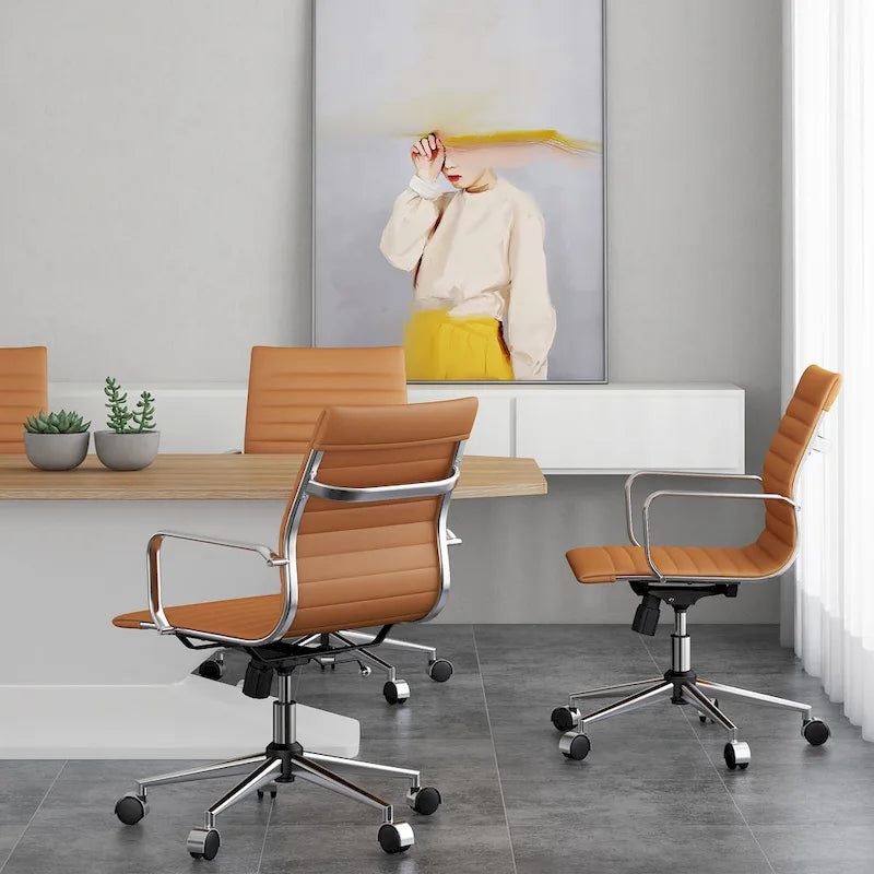 Chaise de bureau informatique côtelée