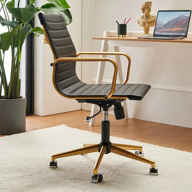 Chaise de bureau informatique côtelée