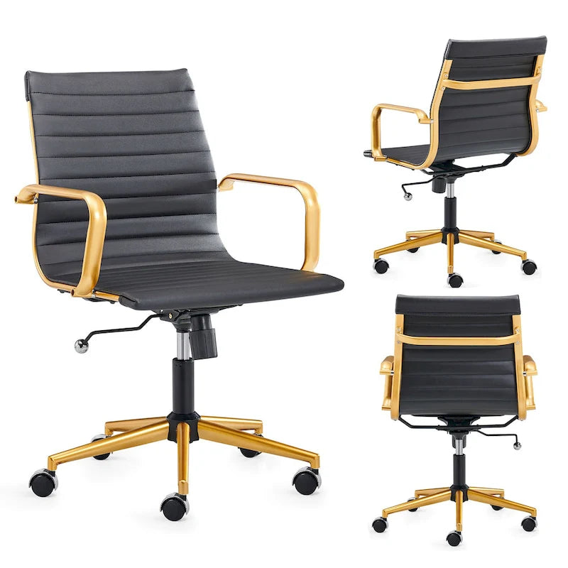 Chaise de bureau informatique côtelée