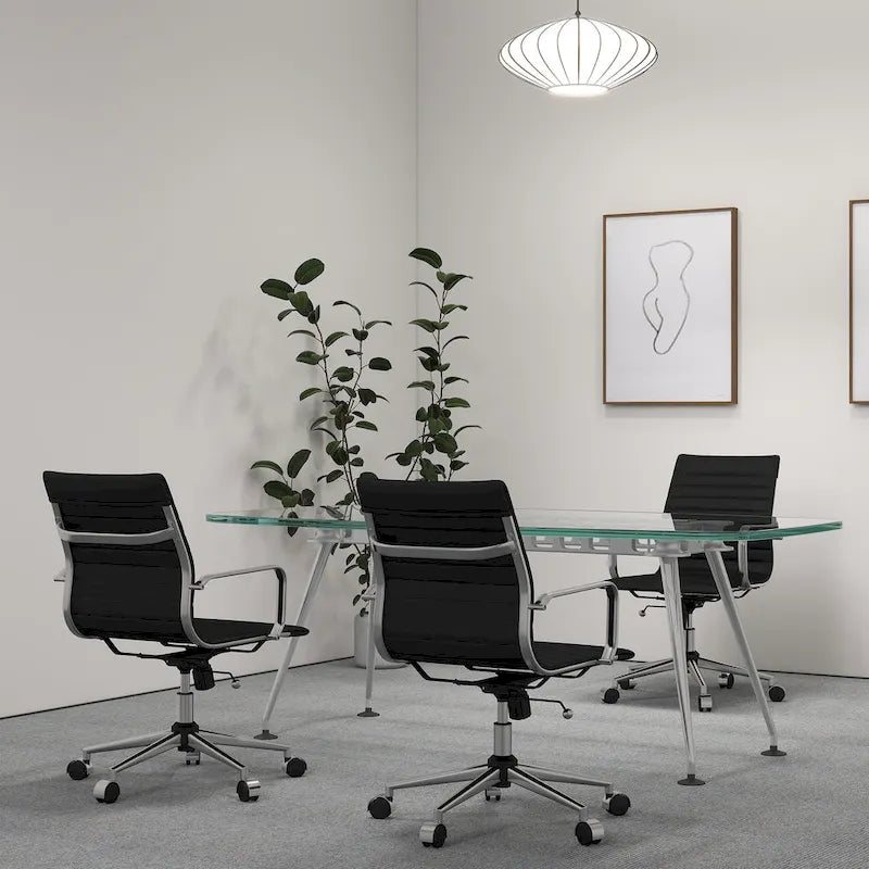 Chaise de bureau informatique côtelée
