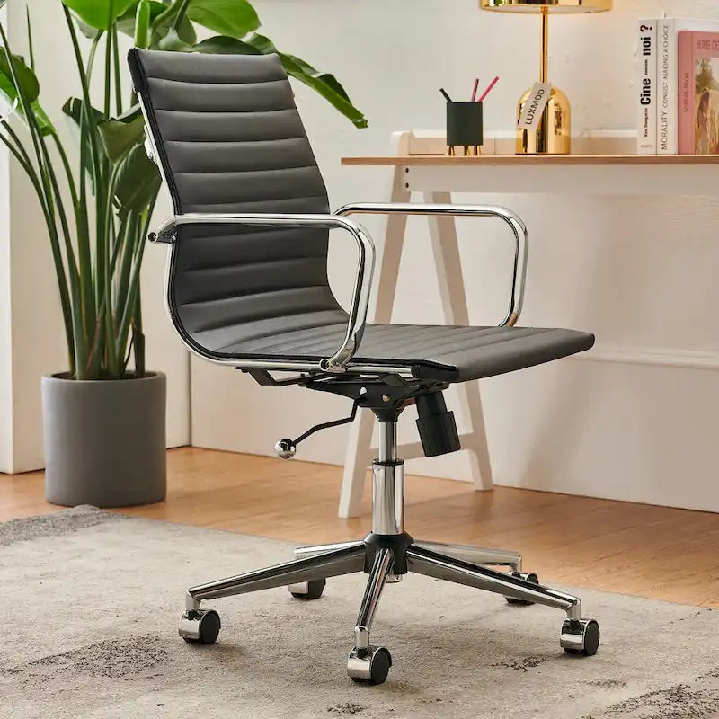 Chaise de bureau informatique côtelée