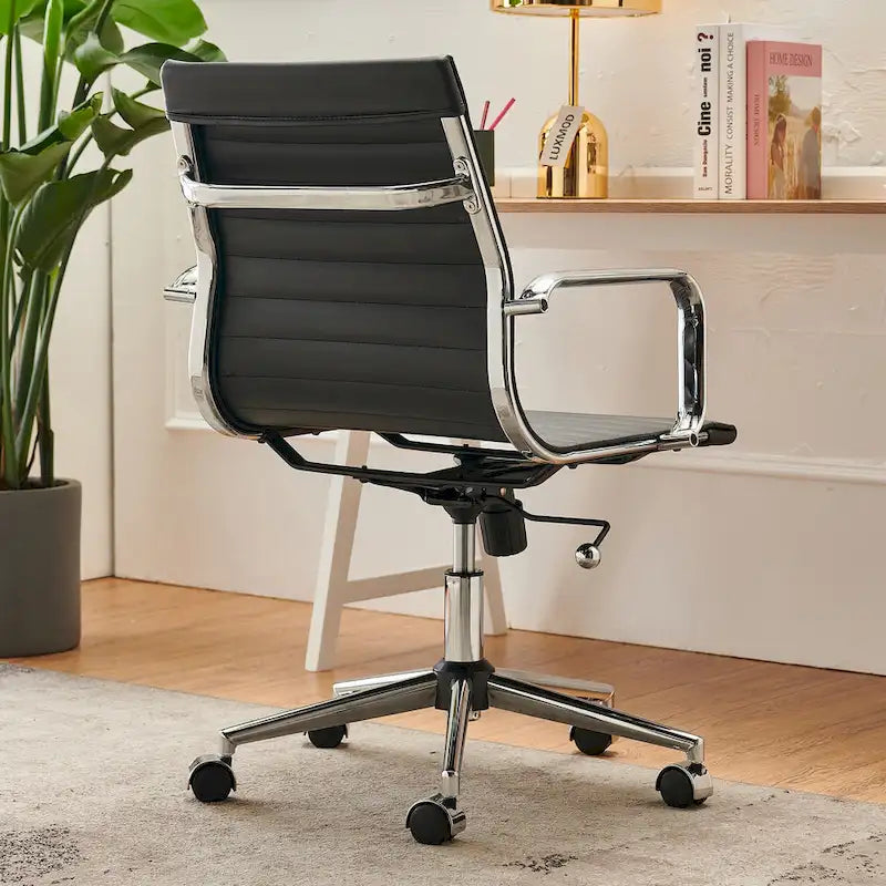 Chaise de bureau informatique côtelée