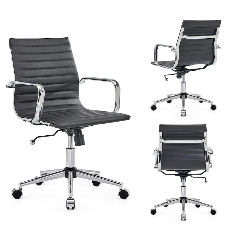 Chaise de bureau informatique côtelée