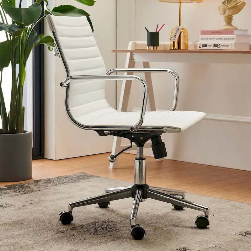 Chaise de bureau informatique côtelée