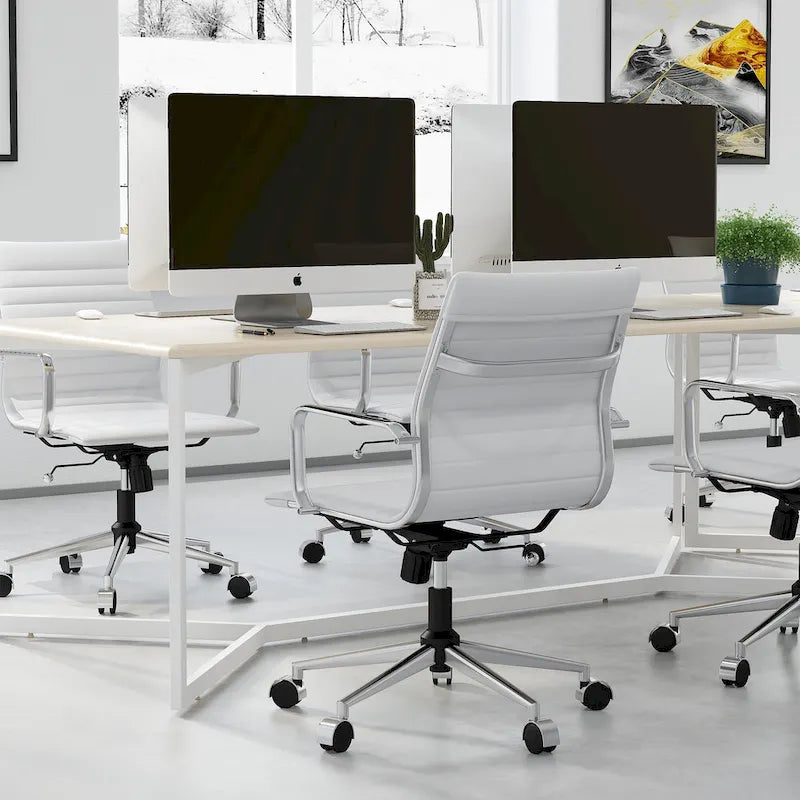 Chaise de bureau informatique côtelée