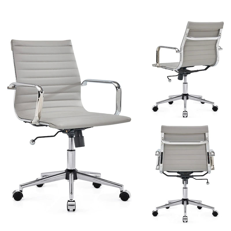 Chaise de bureau informatique côtelée
