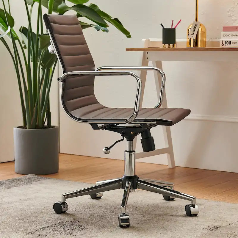 Chaise de bureau informatique côtelée
