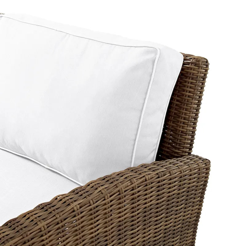 Crosley Bradenton Ensemble de 3 fauteuils d'extérieur en osier - Sunbrella