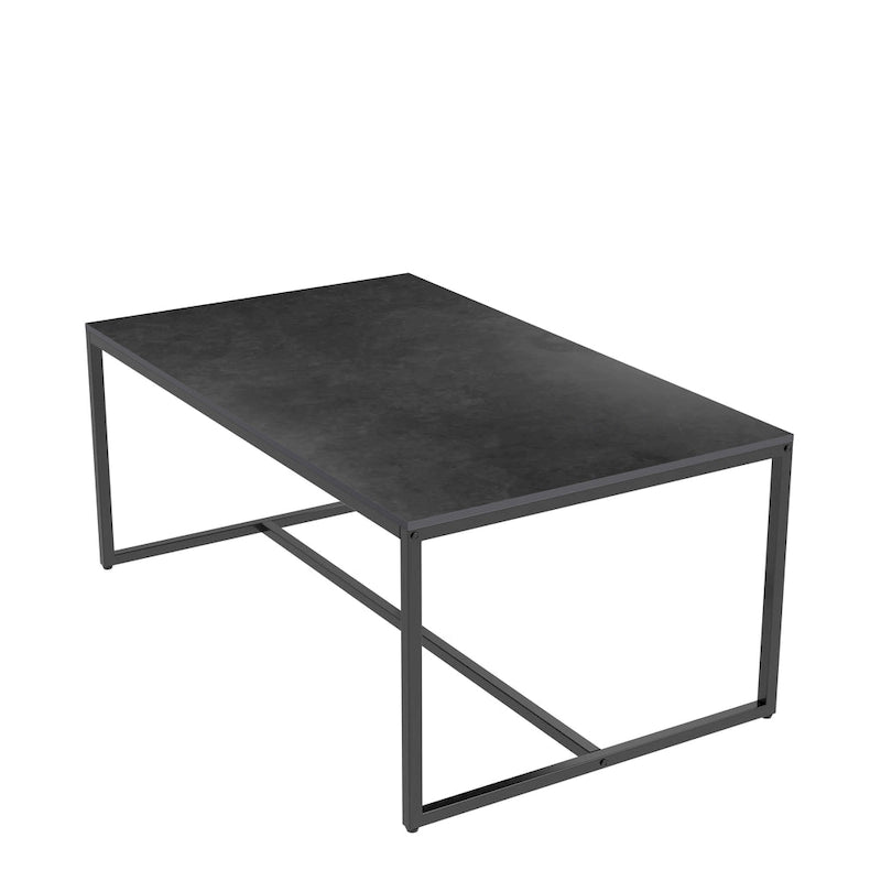 Table basse rectangulaire Frame Table de salon Marbre Métal Table de canapé