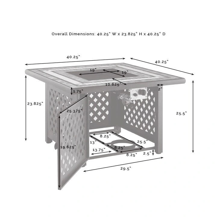 Ensemble de canapé en osier d'extérieur Crosley Bradenton 6 pièces avec table foyère - 150,5 L x 135 P x 32,5 H