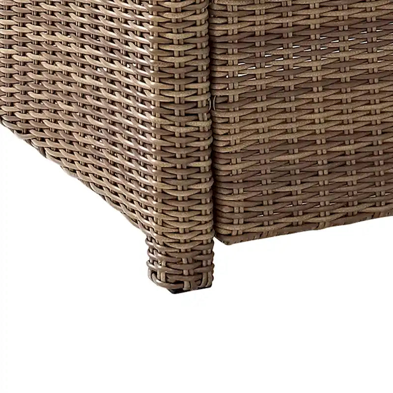 Ensemble de canapé en osier d'extérieur Crosley Bradenton 6 pièces avec table foyère - 150,5 L x 135 P x 32,5 H