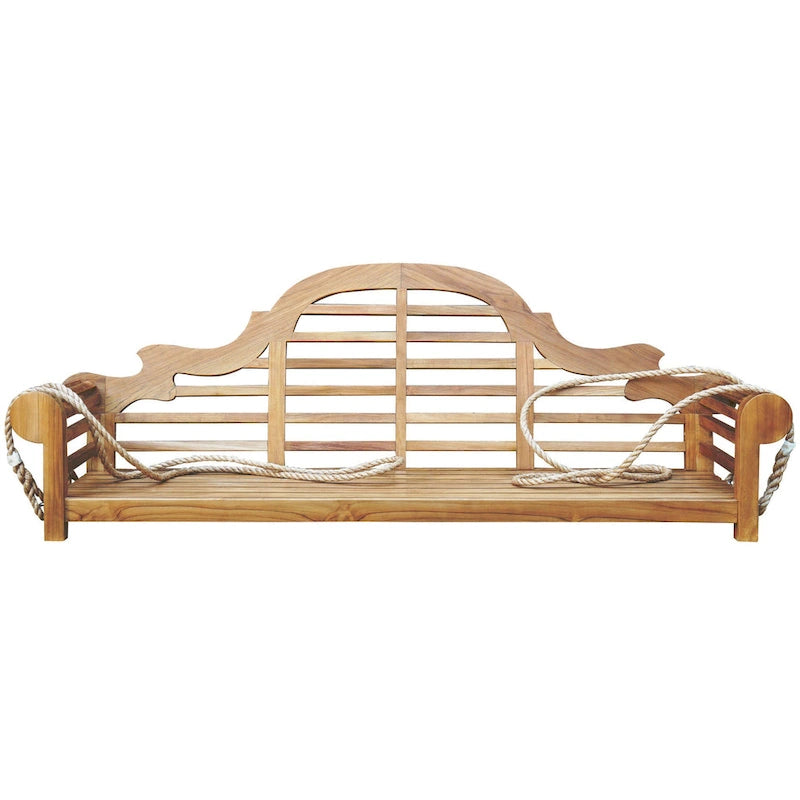 Balançoire de porche double d'extérieur en teck Lutyens de Chic Teak, 168 cm