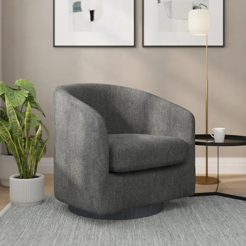 Fauteuil baquet avec piètement pivotant à 360° gainé de vinyle