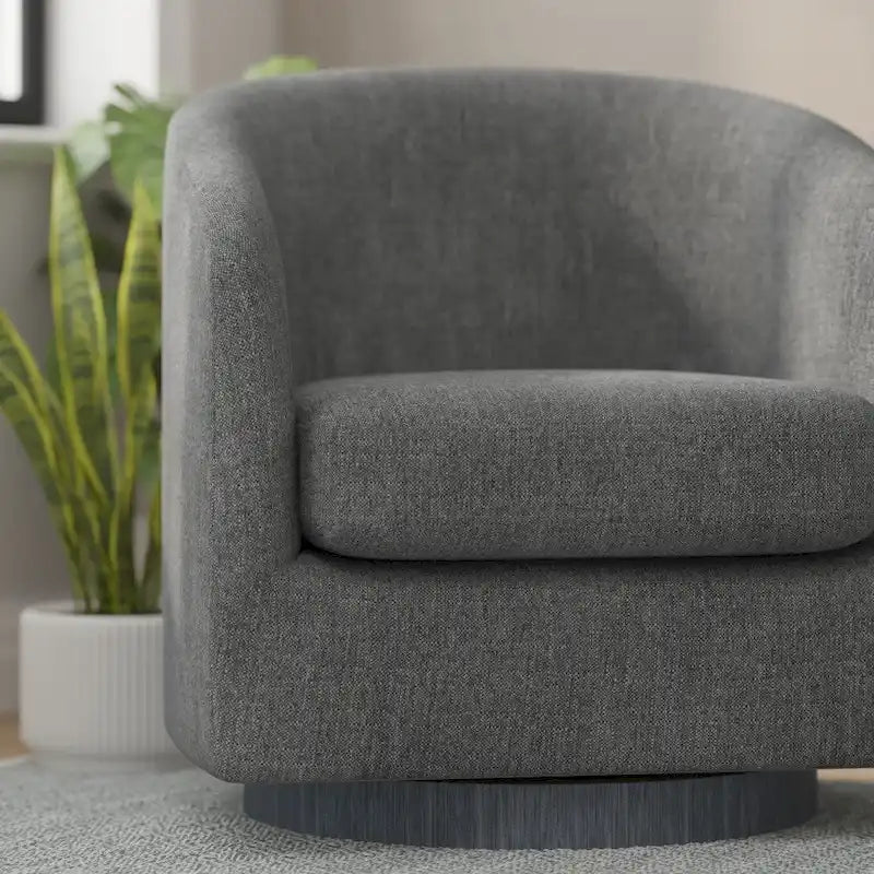 Fauteuil baquet avec piètement pivotant à 360° gainé de vinyle