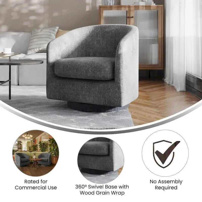 Fauteuil baquet avec piètement pivotant à 360° gainé de vinyle