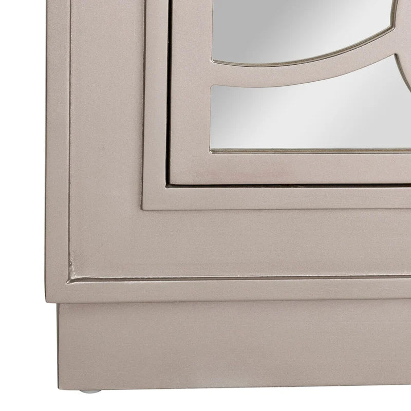 Mini commode de rangement 3 tiroirs nickelée - 32L x 16P x 29H