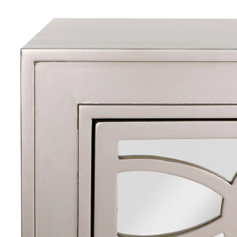 Mini commode de rangement 3 tiroirs nickelée - 32L x 16P x 29H