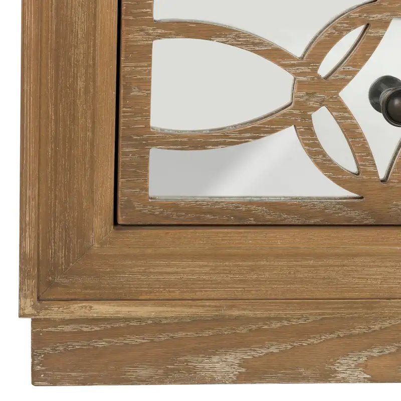 Mini commode de rangement 3 tiroirs nickelée - 32L x 16P x 29H